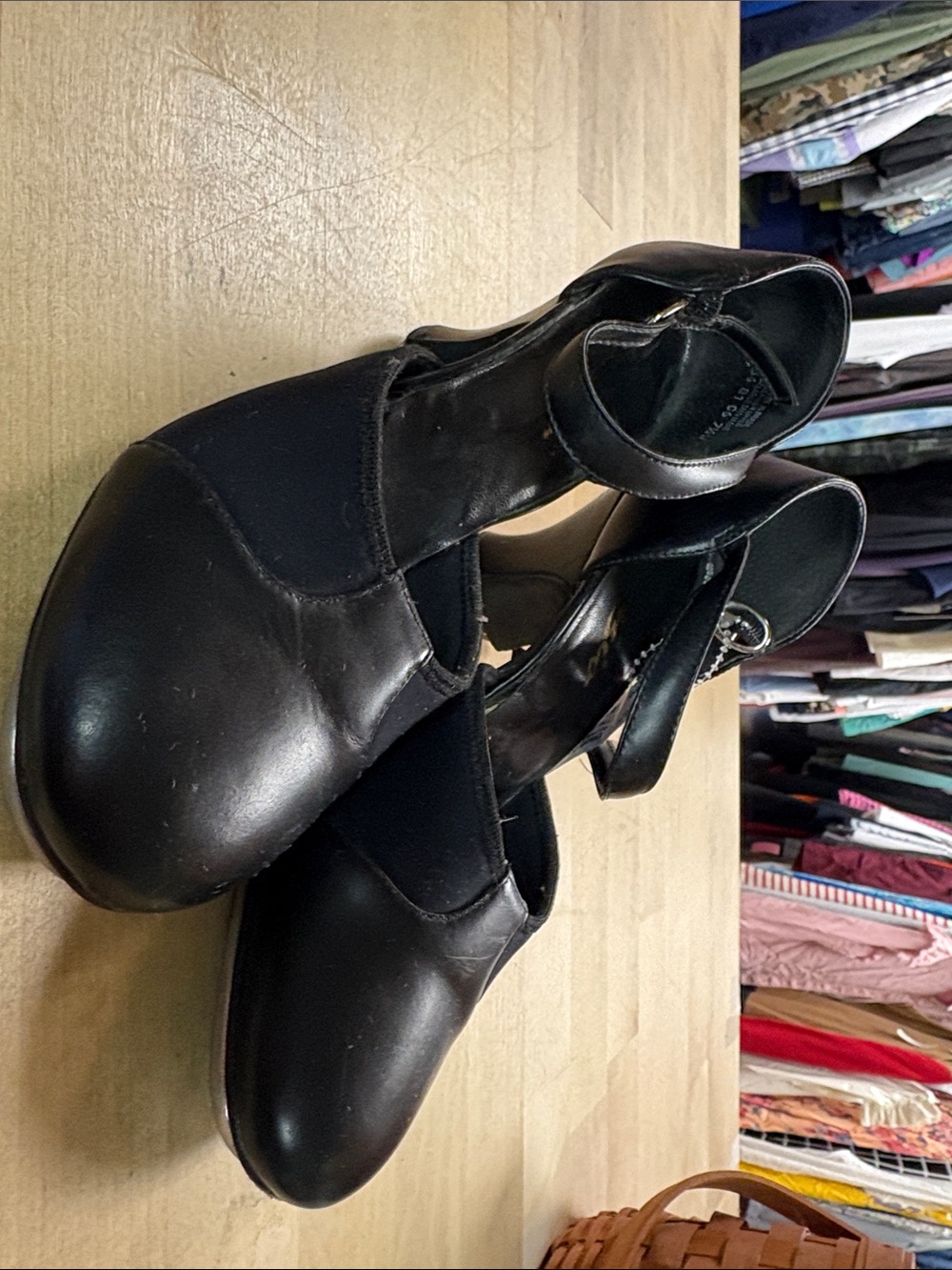 Capezio Black Ankle-Strap Heeled Dance Shoes
